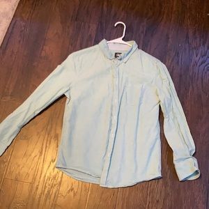 Teal button up